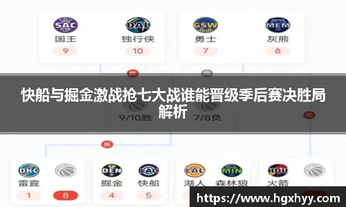 快船与掘金激战抢七大战谁能晋级季后赛决胜局解析